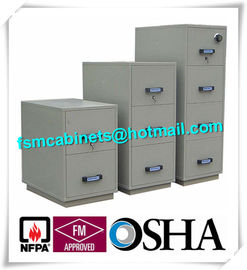 Steel 4 Drawers Fire Resistant File Cabinets , Fireproof File Cabinets For Documents